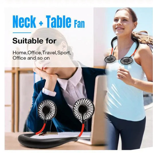SXM Neck Fans Mini Portable Outdoor Fan Personal Fan USB Battery