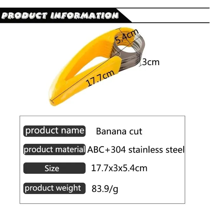 Banana Slicer Fruit Vegetable Cucumber Knife Sausage Slicer