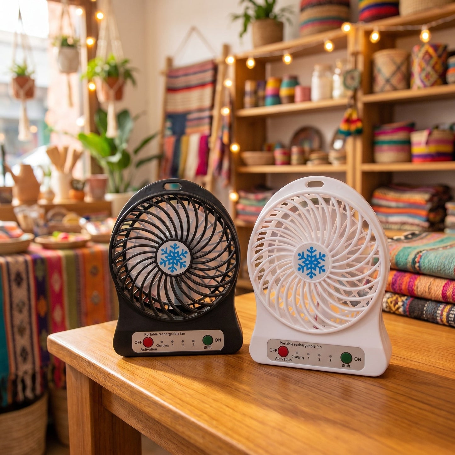 Mini Air Cooler Fan, USB Cooling Rechargeable Handheld Fan, Portable Outdoor LED Light Fan
