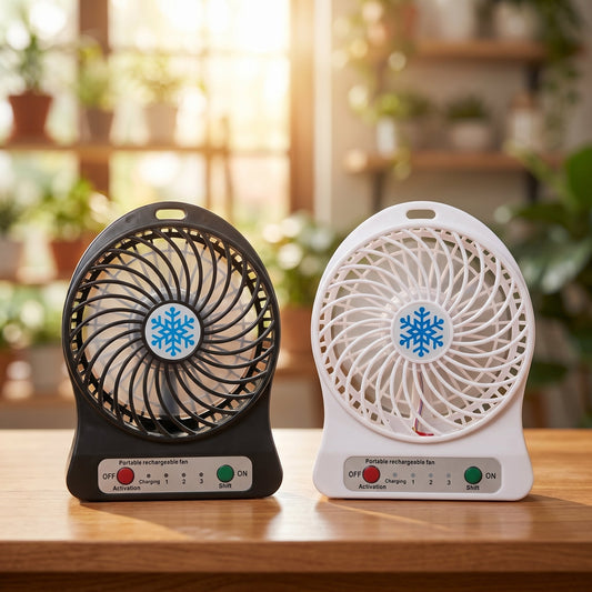 Mini Air Cooler Fan, USB Cooling Rechargeable Handheld Fan, Portable Outdoor LED Light Fan