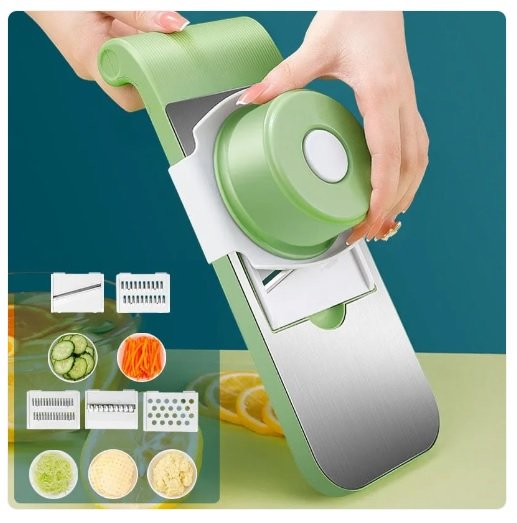 5-in-1 Adjustable Mandoline Vegetable Slicer & Grater – Multi-Functional for Fruits & Vegetables