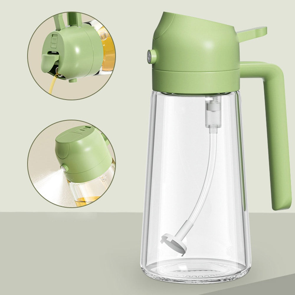 2-in-1 Oil Sprayer Bottle – Kitchen Tool for Cooking, Baking (400ML)