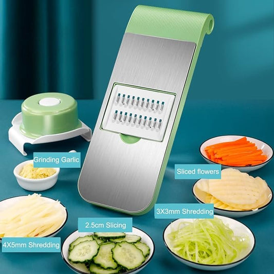 5-in-1 Adjustable Mandoline Vegetable Slicer & Grater – Multi-Functional for Fruits & Vegetables