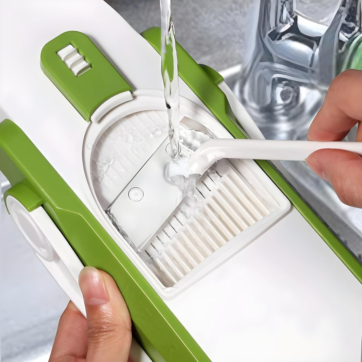 4-in-1 Adjustable Vegetable Cutter & Chopper – Multi-Function Kitchen Shredder & Grater