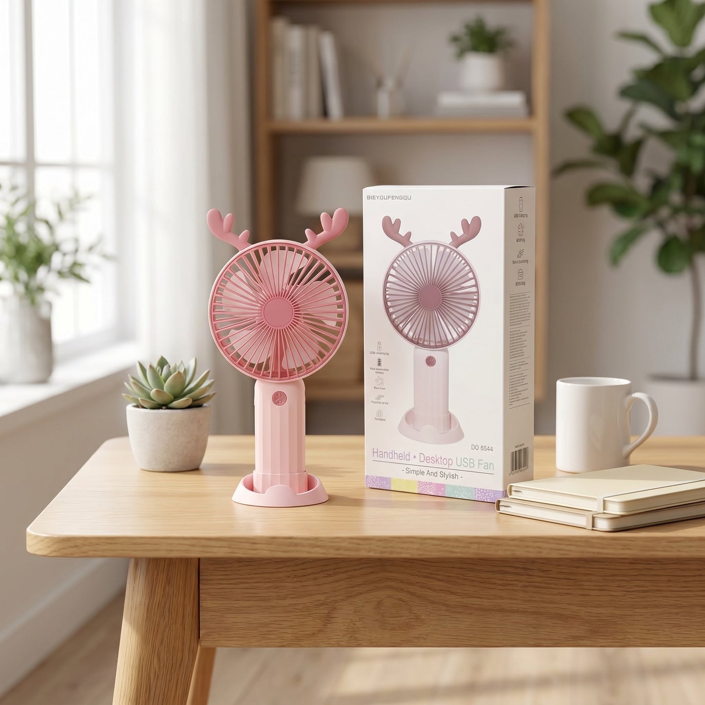 Rechargeable Deer Design Mini Cooling Fan