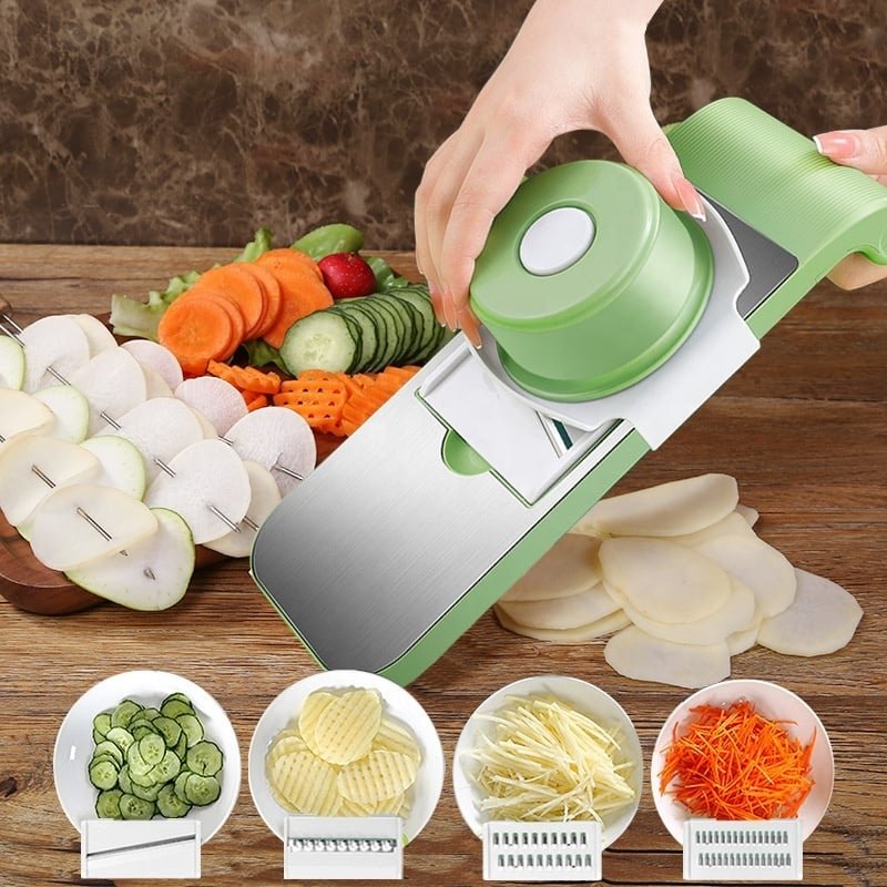 5-in-1 Adjustable Mandoline Vegetable Slicer & Grater – Multi-Functional for Fruits & Vegetables