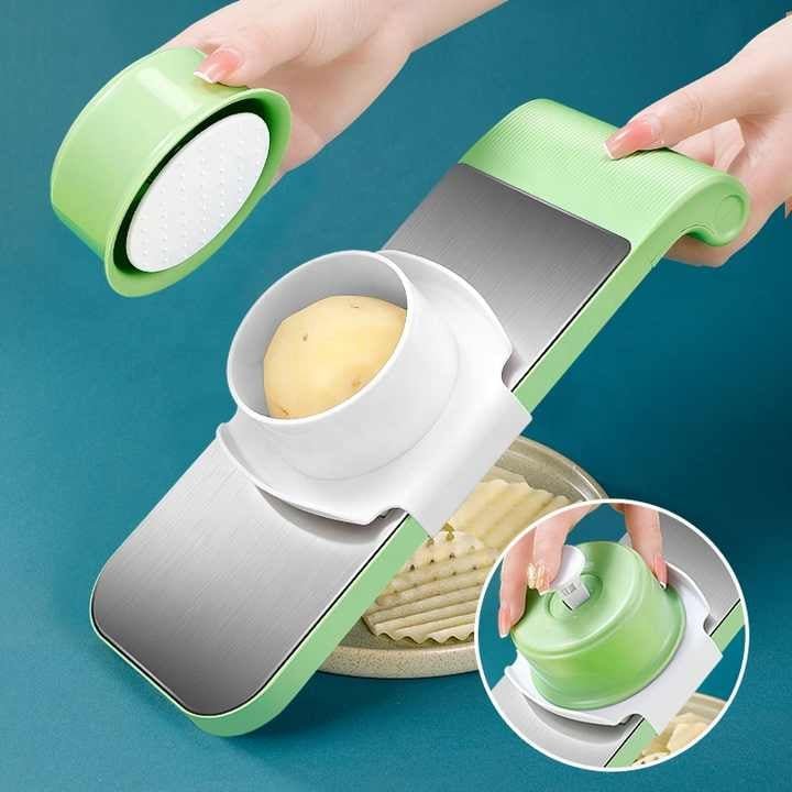 5-in-1 Adjustable Mandoline Vegetable Slicer & Grater – Multi-Functional for Fruits & Vegetables