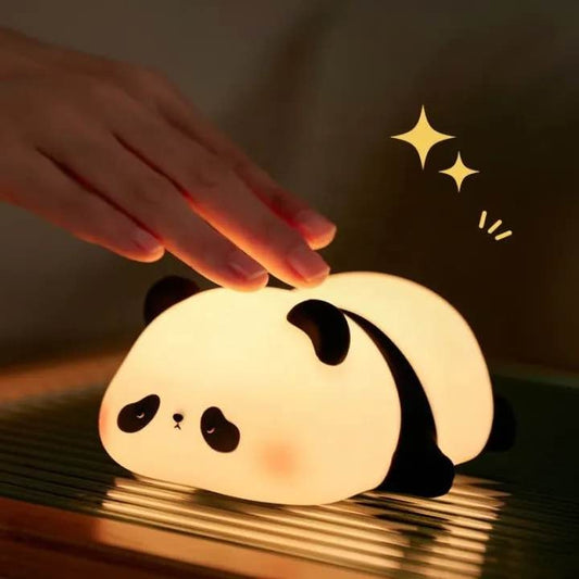 Cute Panda Lamp Silicone Night Light, Soft LED Light for Bedroom Decor, Kids