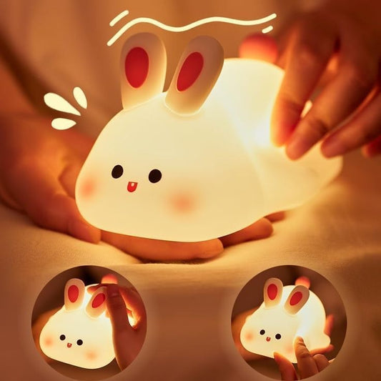 Silicon Rabbit Lamp - Cute Lamps - Rechargeable Rabbit Lamp With Touch Sensor
