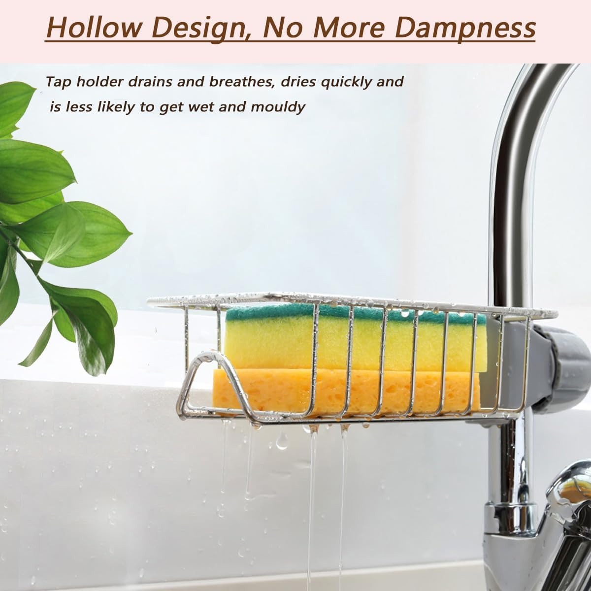 Kitchen Sink Caddy Organizer Over Faucet Sponge Holder