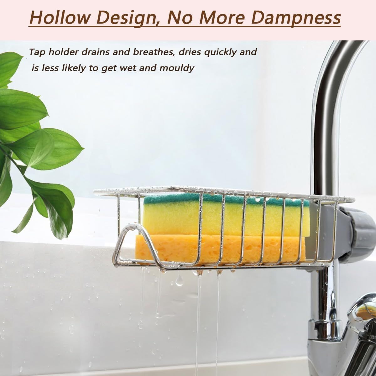 Kitchen Sink Caddy Organizer Over Faucet Sponge Holder