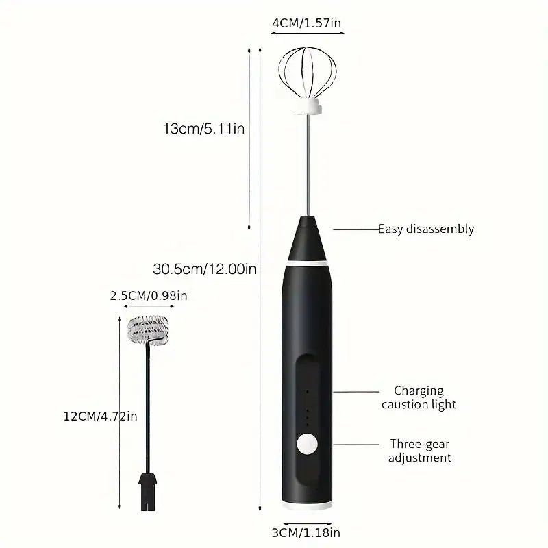 Coffee Beater USB Rechargeable Handheld Coffee Blender Milk Shaker Mixer Foamer Food Blender