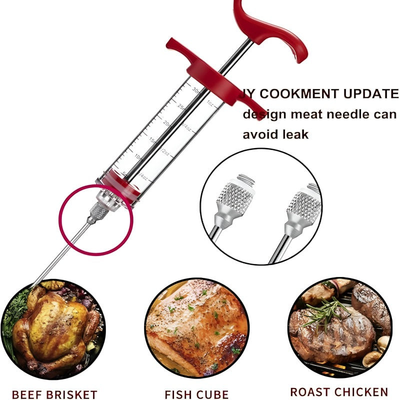 Meat Injection Stainless Steel Syringe with Needle