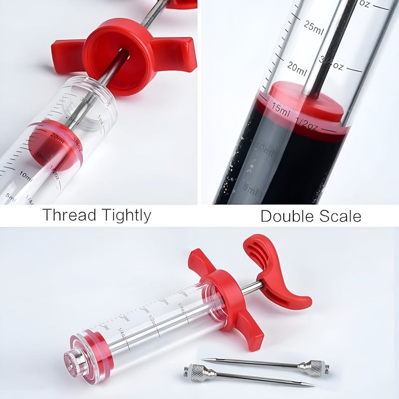 Meat Injection Stainless Steel Syringe with Needle