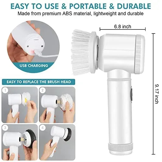 5 in1 Rechargeable Magic Brush Electric Multi-Functional Household Cleaning Brush