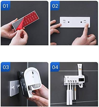 Multifunctional UV Toothbrush Sterilizer Holder, Electric Toothbrush Sanitizer
