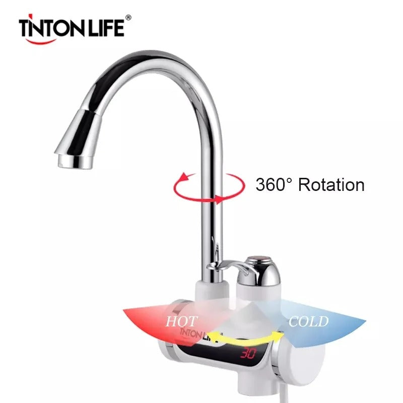 Instant Temperature Display Hot Water Heater Electric Faucet