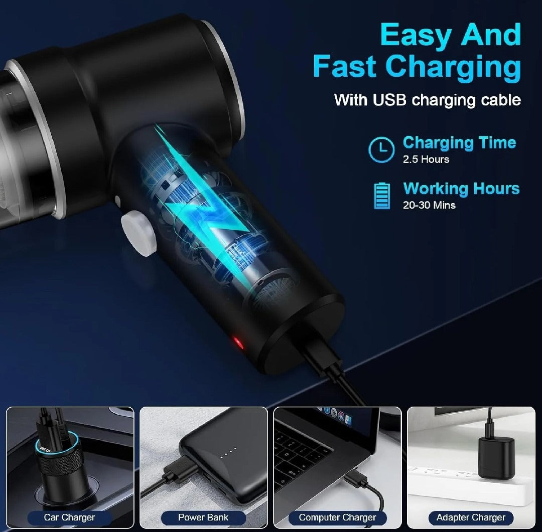 3 In 1 Portable Vacuum Cleaner - Wireless Handheld Vacuum Cleaner