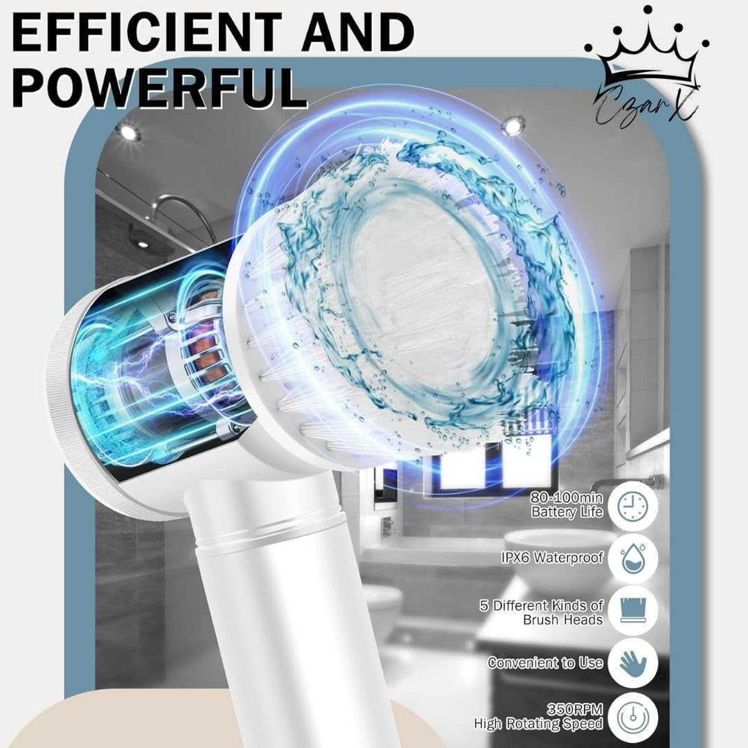5 in1 Rechargeable Magic Brush Electric Multi-Functional Household Cleaning Brush