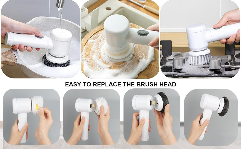 5 in1 Rechargeable Magic Brush Electric Multi-Functional Household Cleaning Brush