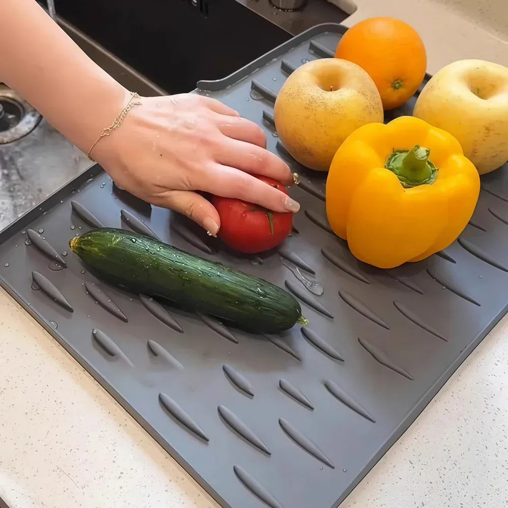 Silicone Dish Drying Mat Heat Resistant Kitchen Drying Mat