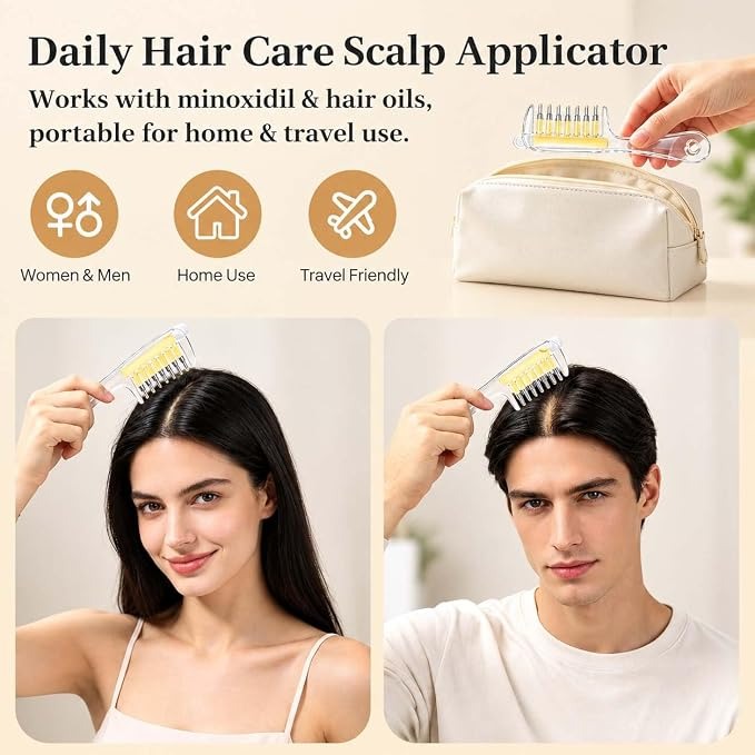 Crystal Liquid Applicator Comb for Hair & Scalp