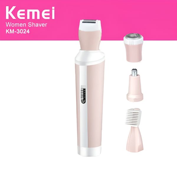 Kemei 4 In 1 Rechargeable Hair Remover Shaver For Women