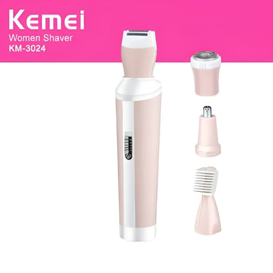 Kemei 4 In 1 Rechargeable Hair Remover Shaver For Women