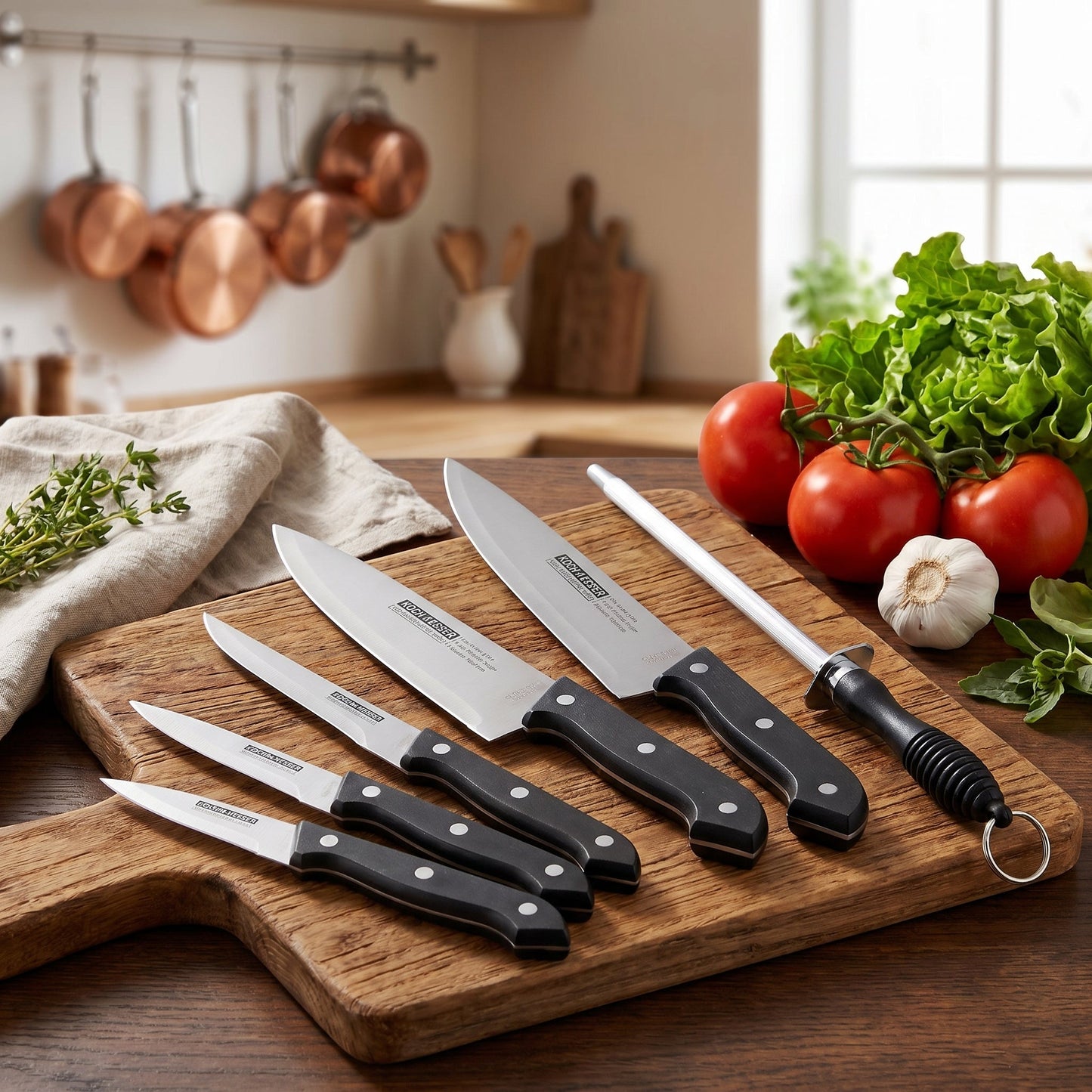 7 Piece Stainless Steel Knife Set