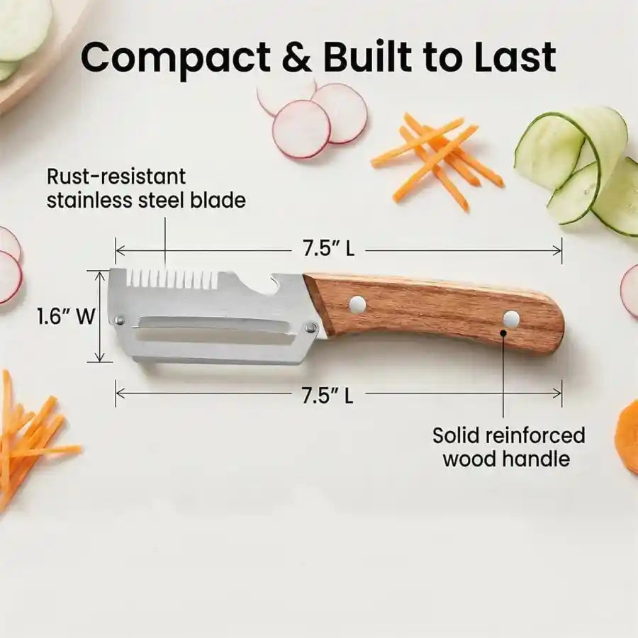 3-in-1 Peeler Knife Multifunctional Vegetable & Fruit Peeler Cutter Kitchen Slicing Tool